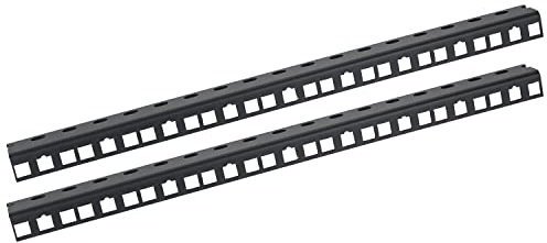 HMF 66809-02 Rackschiene für Serverschrank | 2 Stück | 10 Zoll | 9 HE | Schwarz