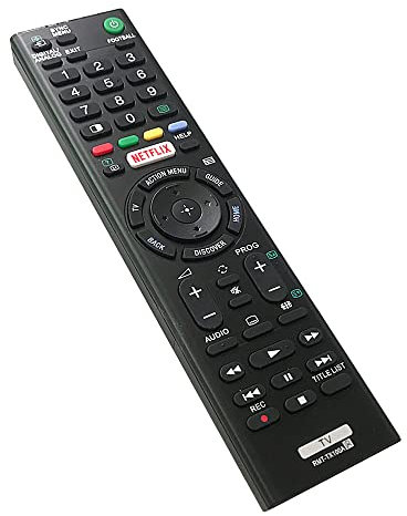 Sony TV Replacement Remote - Works For Most Sony Televisions (LED, LCD, Plasma) - Ideal TV Remote Control With Same Functions As Original - Black