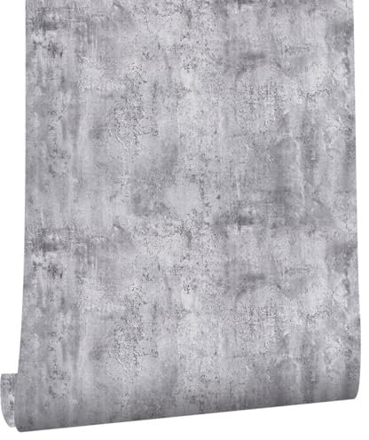 myforHD Papel Pintado Autoadhesivo Cemento Pared Hormigon Gris Papel de Pared Removible Impermeable Vinilos PVC Pegatina Para DecorativoMesas Cocina Encimera Comedor Cocina Sótano Garaje