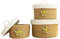 Un lot de trois grands paniers de rangement couverts, tissés à la main, style frais, décoration de bureau, organisation d'articles ménagers divers