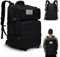 HSZONE Militärrucksack, 45 l, Reiserucksack, taktischer Rucksack, für Fitnessstudio und Crossfit, Rucksack für Camping, Wandern und Überleben, Flugzeugrucksack, tragbar, 50 x 30 x 30 cm, Schwarz ,