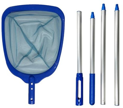 Mingchengheng Pool Kescher 193,5 cm Lang - Poolkescher Feinmaschig Mit Teleskopstange - Feinmaschig (2 Mm) - Teichkescher Für Schwimmbad, Teich, Algen Pool, Planschbecken