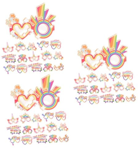 GALPADA 48stücke Teiliges Bunter Partybrillen Kreative Fotorequisiten Für Kostümpartys Karneval Sommerfeiern Einzigartige Lustige Sonnenbrillen Für Unvergessliche Erlebnisse
