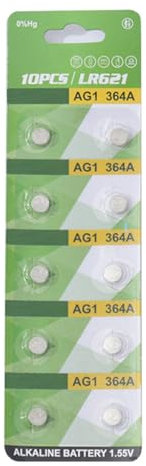 Chenxi Studio 10pcs AG1 AG3 AG4 AG10 AG13 Alkaline Button Cell Batteries 1.55V LR1130 LR41 LR44 Button Batteries for Watches Toy