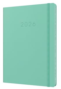 Collins - Legacy - 2026 12 Month Calendar Year Planner, Week-To-View Diary, A5 Hard Cover - Mint (CL53.61-26)