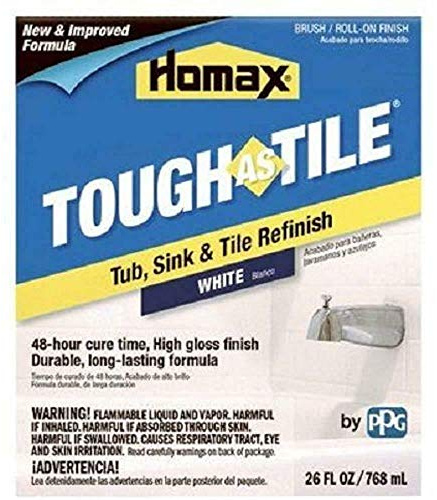 26 oz Homax 720772 White Tough As Tile Brush-On Tub & Tile Epoxy Finish