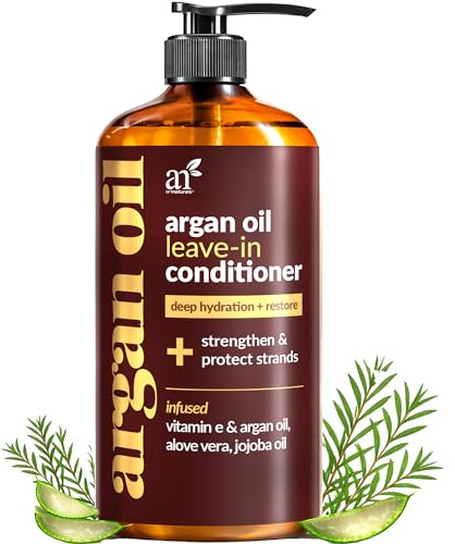 Artnaturals Argan Oil Leave-In Conditioner - (12 Fl Oz / 355ml) - Made with Organic and Natural Ingredients - for All Hair Types – Treatment for Damaged, Dry, Color Treated and Hair Loss (ANHA-0802)