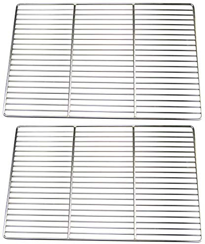 2-teiliger Edelstahl Grillrost 60 x 44,5 cm nur 10 mm Lichter Stababstand ! für Weber Spirit 310 320 330 bis Modell 2024