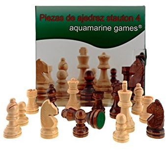 Aquamarine Games CP029A Piezas de ajedrez schack STAUTON 4 FSC100% schackpjäser, Miscelanea
