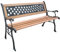 Haushalt International Parkbank Barcelona 120cm - Holzbank Garten, Gartenbank Gusseisen, Sitzbank Holz, ideal als 2er Sitzbank, Bank mit Lehne