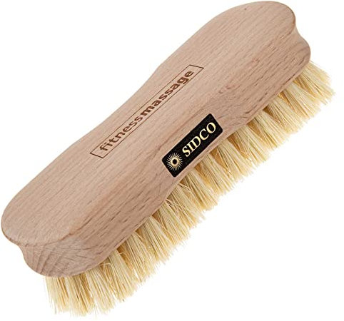 SIDCO Massagebürste Holz Saunabürste Rückenbürste Körperbürste Fitness Handbürste hart