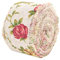 Fdit Rose Blume gedruckt Jute Band DIY gedruckt Rose Blume Sackleinen Band Baumwollband Rustikale Hochzeit Home Craft DIY Dekoration