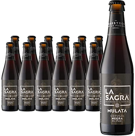 La Sagra Mulata - Cerveza estilo Porter Ale - 5% Vol. - Caja de 12 botellas de 330 ml - Total: 3960 ml