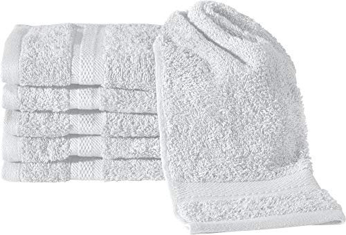 REDBEST Gästetuch 6er-Pack Chicago weiß Größe 30x50 cm - saugstark, strapazierfähig, ideal für Reisen, Sport (weitere Farben)