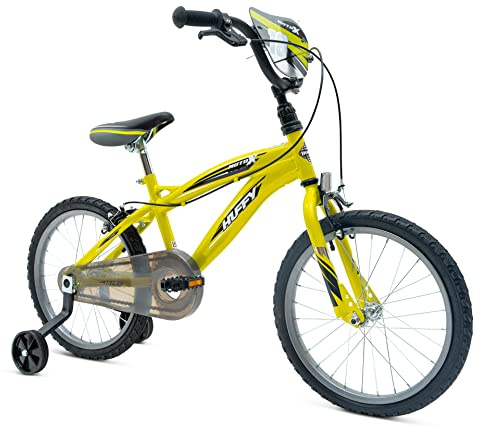 Huffy Moto X para niños, Unisex Juvenil, Amarillo, 18