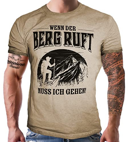 Bergsteiger T-Shirt im Vintage Retro Used Look: Wenn der Berg Ruft…