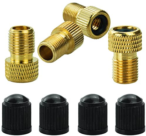 Ventiladapter aus Messing (4 Stück) – Reifen mit Standardpumpe oder Luftkompressor aufpumpen