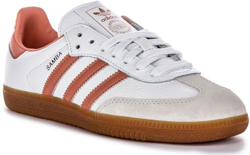 adidas 19000, Sportschuhe Samba Unisex-Erwachsene, Weiß Orange Beige, 38 2/3 EU