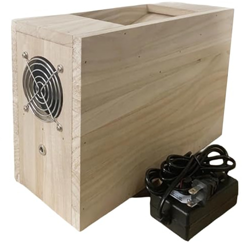Divisor de cáscara soplada para alimento para pájaros, máquina sopladora de granos para alimentación de loros de madera, aventador de limpieza de granos para el hogar con ventilador de velocidad