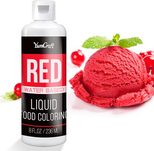 Colorante alimentario líquido altamente concentrado para pasteles, hornear, huevos de Pascua, bebidas, sin azúcar, colorante de alimentos para fondant, glaseado, slime, decoración de tartas (rojo, 236