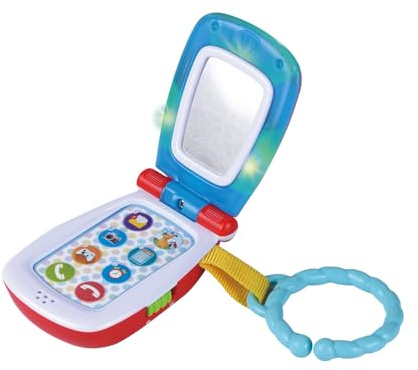 TACHAN -Teléfono Bebe Actividades - Musica y Sonidos - Juguete Primera Infancia - con Espejo y Colgador (CPA Toy Group 782T00748)