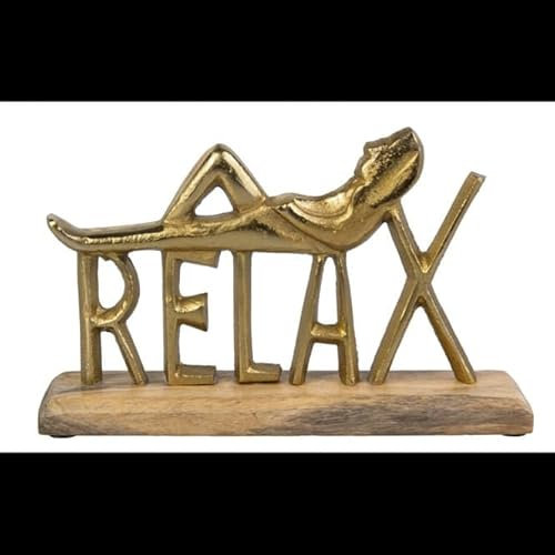 mica Living Schriftzug Relax mit Mensch - ca. 20 x 5 x 14 cm