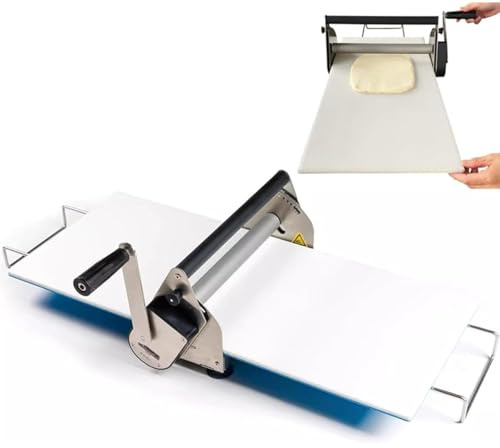 Manual Foldable Dough Sheeter for Bakery, Pizza and Croissants, Stainless Steel Pastry Sheeter, Adjustable Thickness 0.5-27mm, Commercial and Home Use,Model400