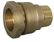 Raccord à compression droit male en laiton - Ø A: 25mm | Ø B: 3/4''