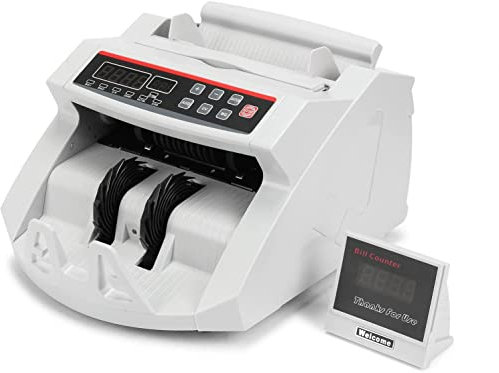 TEMPO DI SALDI Professioneller Banknotenzähler mit Falschgeld-Detektor und 2 LED-Anzeigen