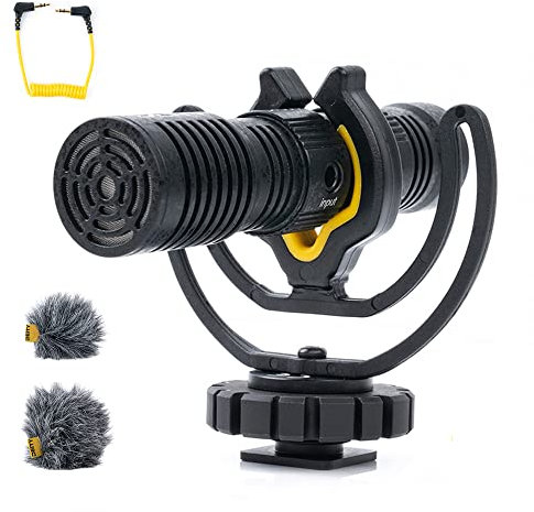 Deity V-Mic D4 Duo Dual-Kapsel-Mikrofon - Tragbares On-Camera Mikrofon für Interview, Vlog - Kompatibel mit Pocket Cam, DSLR-Kamera, Smartphone