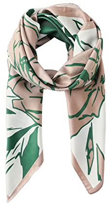 LumiSyne Bufanda De Seda Mujer Pañuelo Cuadrada Estampado De Rosas Bicolor 90x90cm Bandanas Ligero Banda Cabeza Para El Cabello Cuello Pañuelos Dormir