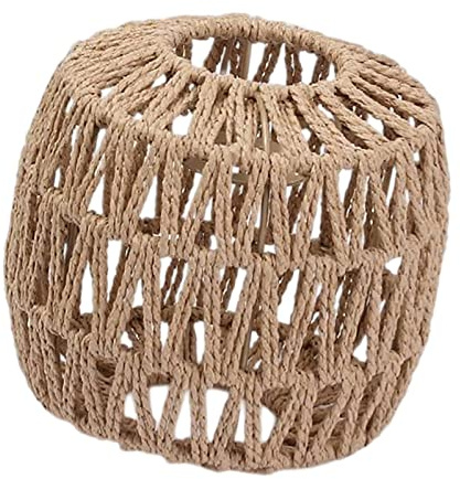 Baoblaze Rattan Hängend, Deckenleuchte Boho, Vintage Lampenschirm für Tischlampe Stehlampe Hängelampe, Geflochtener Hängeleuchten für Hotel Restaurant, Stil F