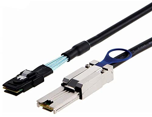 Allowish Mini SAS SFF-8087 till SAS SFF-8088 server höghastighetsanslutning kabel (0,5 m, svart)