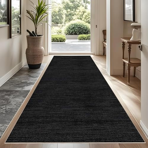 Rutschfeste Maschinenwaschbare Fußmatte 90 x 160 cm flurteppich läufer lang Flurteppich Wohnzimmer Teppich Küchenteppich Läufer für Eingang Küche Schlafzimmer Wohnzimmer, Schmutzfangmatte Innen
