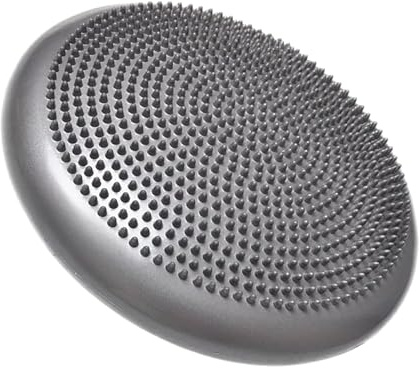 eBoutik - Balance Board for Core Strength & Back Pain Relief – Wobble Cushion Xmas Fitness & Rehab Gift – Christmas Wellness for Office Home Workouts & Posture Support (Silver)