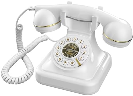 Bisofice Libro degli Ospiti Audio, Libro degli Ospiti per Matrimonio, Telefono con segreteria vocale, Supporta messaggi Audio Personalizzati, Telefono di Nozze per Feste, Matrimoni, Compleanni, Bianco