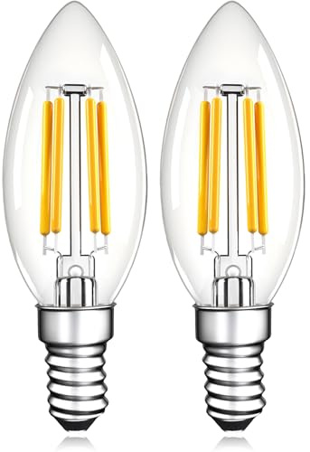 Century Light, dimbar E14 LED-lampa varmvit motsvarande 40 W, 4 W lju, 2 700 K (varmvit), 550 LM, vintage glödlampa, flimmerfri, 230 V 2 st