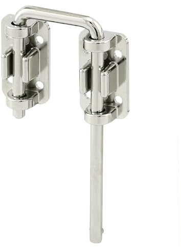 Prime-Line U 9847 Sliding Door Loop Lock, 2-1/8 in, Hardened Steel Bar w/Diecast Base, Chrome Plated