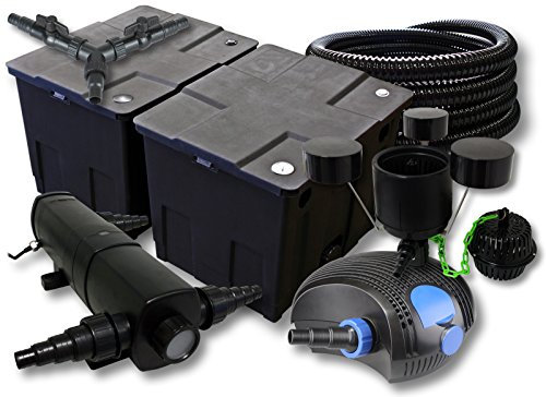 SunSun Filterset för 60 000 l damm med 18 W dammklarare och 100 W ECO pump 25 m slang Skimmer