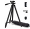 Phinistec 125cm Treppiede per Cellulare, iPhone, Fotocamera,con Supporto Smartphone e Adattatore e Telecomando Bluetooth con Borsa (Nero Opaco)