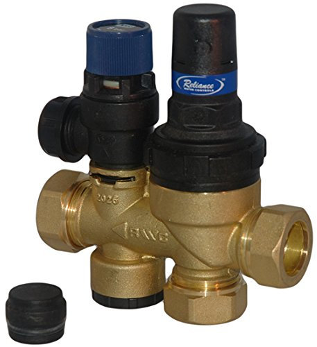 RWC Reliance - Multibloc Valve Group, Stainless Steel & Brass, 3-Port, Push-to-Connect Inlet, FNPT 2 Inch Outlet, 4.5 Bar Relief, CE Certified, Valve