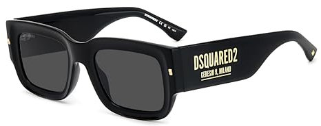 Dsq Unisex D2 0089/s Sunglasses, 2M2/IR Black Gold, 52
