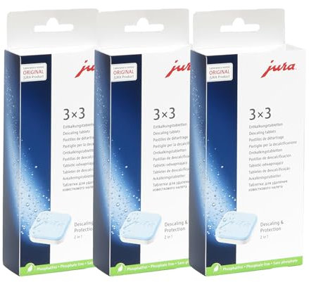 Jura 3-Phasen-Entkalkungstabletten, 3 Packungen à 3x3 Tabletten