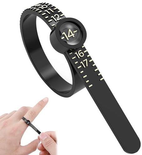 Strumento di misurazione per anelli - Strumento di misurazione per anelli per misurare le dimensioni degli anelli, strumento di misurazione degli anelli | Taglia US 1-17 Strumenti per gioielli con