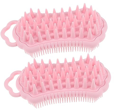 BESPORTBLE 2st Silikon Hårbottenmassager Med Ergonomisk Design Exfolierande Duschborste För Djuprengöring Hud Och Hårbotten För Avkoppling Och Hudvård