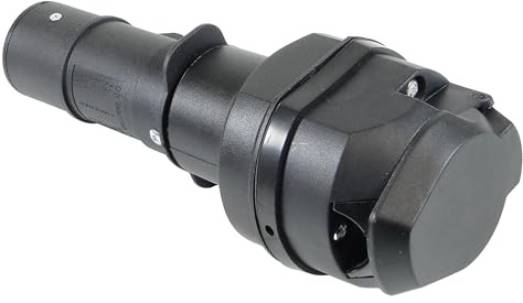 Ryme Automotive Convertidor de Tensión 13P 12V a 7P 24V | Adaptador para Remolque 13P/12V ISO 11446 a Vehículo 7P/24V ISO 1185 | Conexión Segura y Resistente