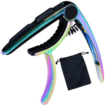 Capodastre pour guitare, changement de tonalité général, accessoires de guitare, convient pour guitare acoustique, ukulélé, banjo, mandoline, basse (multicolore)