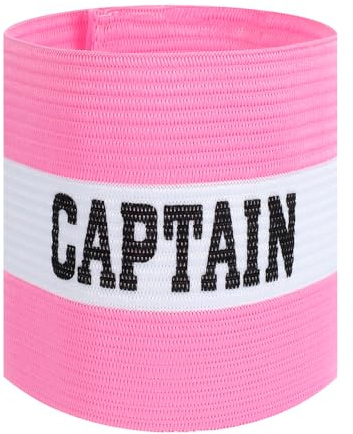 Sorcristy Captain Arm Bands, Unisex Captain Armband Soccer, Adjustable Elastic Arm Band, Soccer Captain Armband Youth Band Soccer Sports Accessories for Adults, Youths (Pink)
