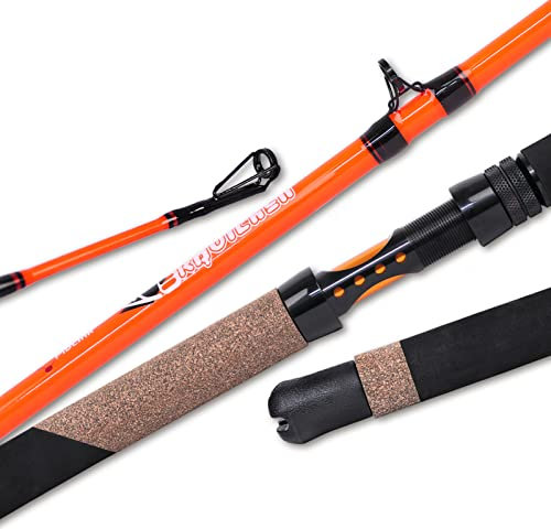 Fiblink Catfish Fishing Rods, 2 Piece Catfishing Pole, Medium Heavy Catfish Casting/Spinning Rod (7'6 MH)