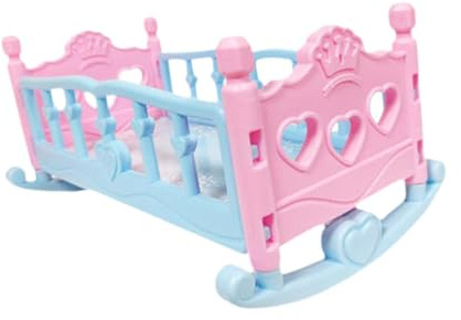 LRXFPIYF Cuna para muñecas, Cama para muñecas, Juguete Educativo, de simulación y Desarrollo, Juego de rol Creativo, Cuna Mecedora para muñecas de 28 cm.